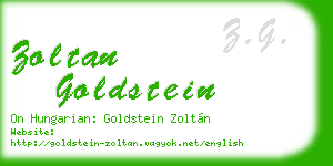 zoltan goldstein business card